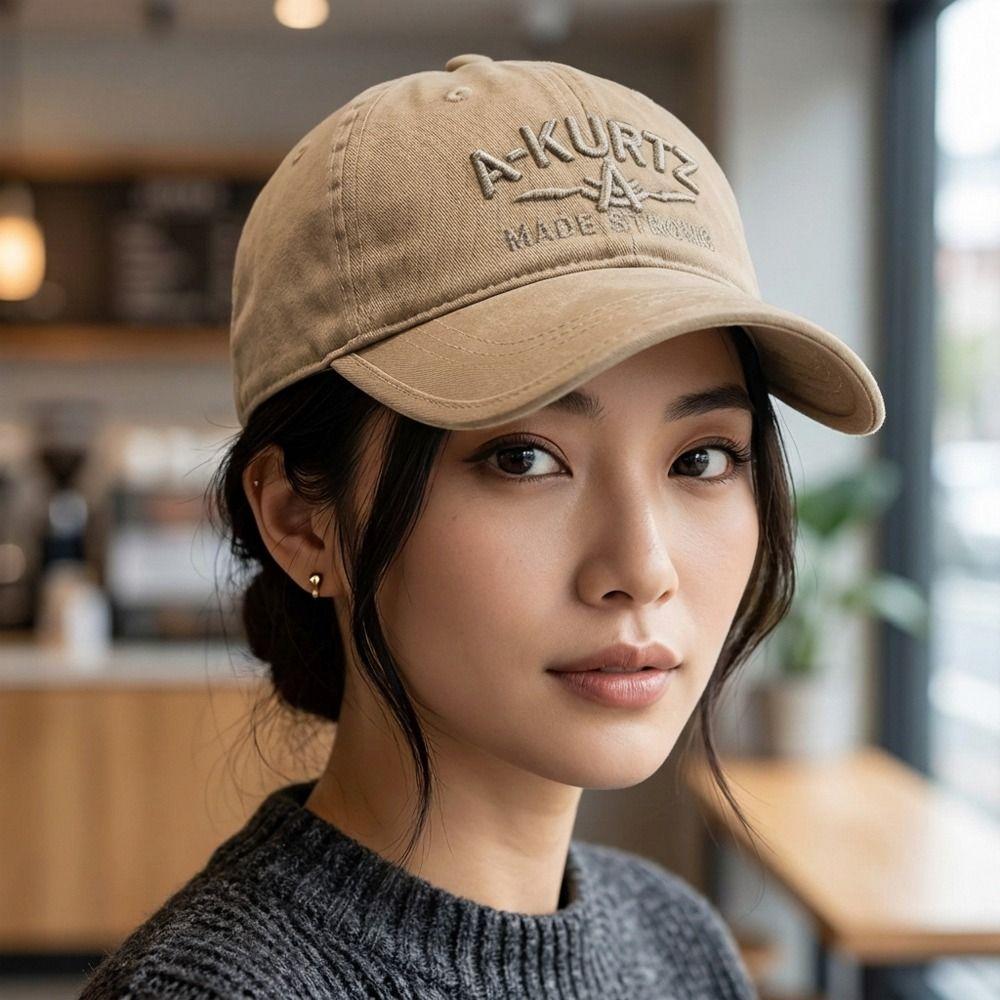 Cotton Peaked Cap Adjustable Streetwear Sunscreen Hats Vintage Snapback Caps  For Man Women Unisex