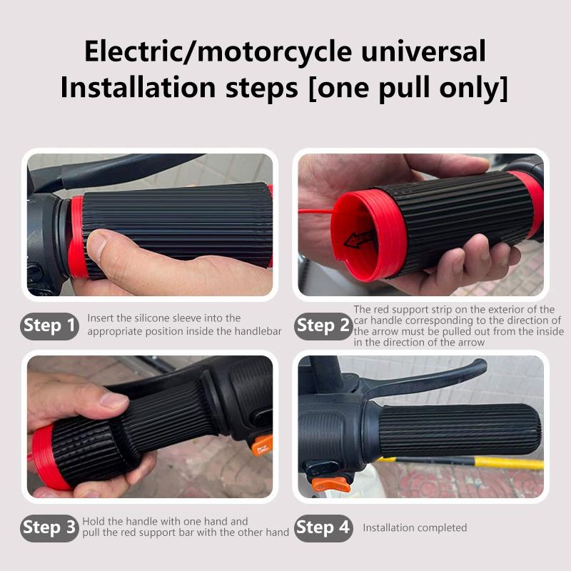 2Pcs Motorcycle Handlebar Cover Brake Covers Self Shrinking Non-Slip Silicone Motorcycles Grip Covers Sleeve Cover Protector