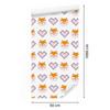 Joyful foxes with hearts wallpaper for living room and bedroom 50x1000
