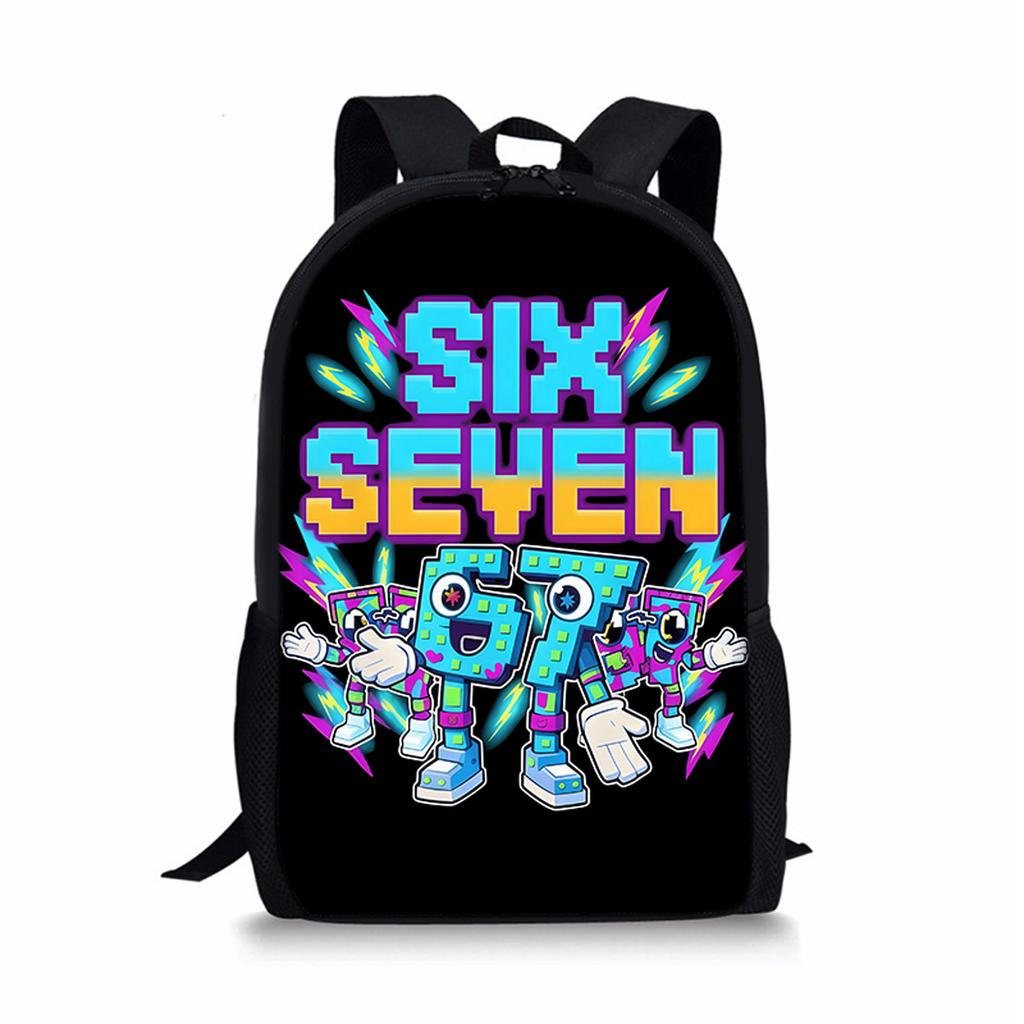 Beliebte jugendliche 67 sechs sieben Schüler Schultaschen Notizbuch Rucksäcke 3D-gedruckte Oxford Wasserdichte Jungen/Mädchen Reise-Taschen