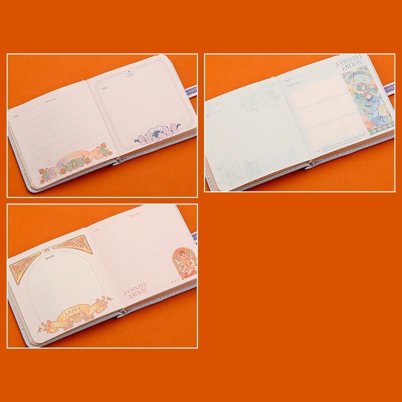 Pen Notatbok Fargeside Illustrasjon Mykt Skinn Magnetisk Spenne Studentdagbok Innbundet Notisblokk
