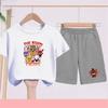 Summer boy Girls Casual T Shirt Sets cartoon Printed Kids Fashion Outfits Teen Children's O Neck Short Sleeve Tops Shorts 2pcs