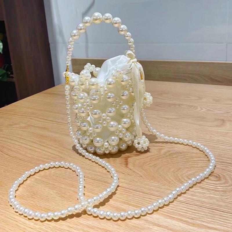 1Pc Kawaii Kids Coin Purse Pearl Purses For Girls Toddler Princess Crossbody Bags Kids Wallet With Pearls Baby Princess Handbags