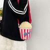 Personality Cartoon Popcorn Shoulder Bag Adjustable Strap Creative Bucket Bag  Outdoor