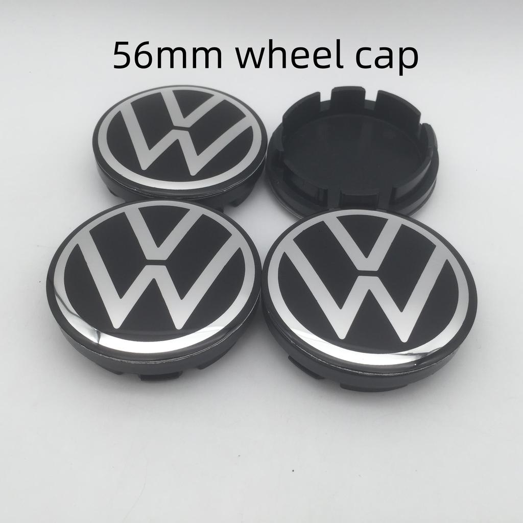 UDXKW1 VW Car 4pcs New Black for 56mm 60mm 65mm 68mm Car Emblem Wheel Hub Center Cap Badge Covers Sticker Decal Styling Accessories