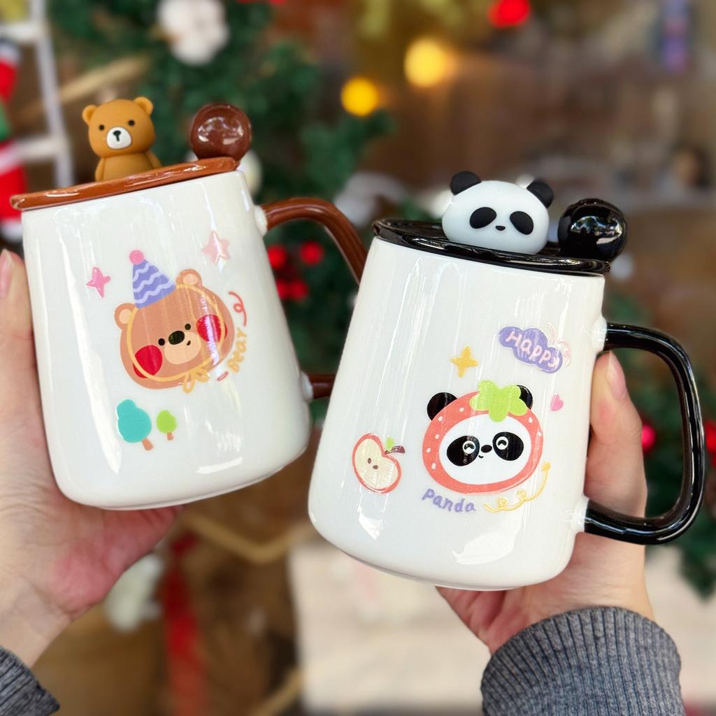 Weihnachtsgeschenk Mädchen Keramiktasse süße Tasse Souvenir praktisch Kinder neue Wassertasse 2025 Jungen