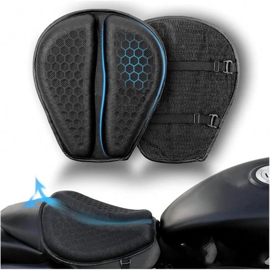 Motorbike Seat Cover Motorcycle Seat Cover Air Pad Motorcycle Air Seat Cushion Cover Pressure Relief Protector for Cruiser Sport Touring Saddles(Set