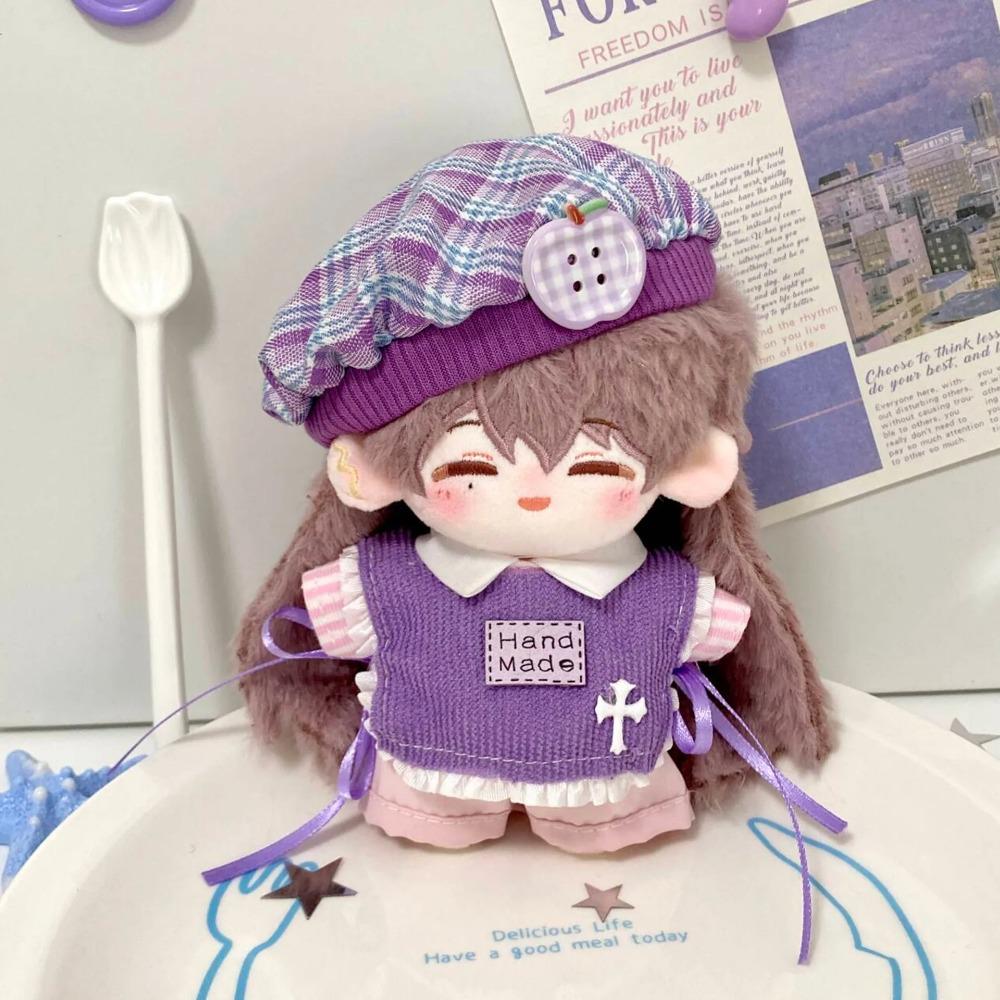 10cm Baumwollpuppenkleidung Preppy Stil Weste Kleidung für Plüschpuppen Ersatz Anzug Für Kawaii Puppenzubehör Kinder Verkleidungsspielzeug