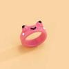 Cute Smile Frog Rings For Women Girls Funny Personality Wholesale Cartoon Animal Chicken Frog Ring Fashion Jewelry Gifts