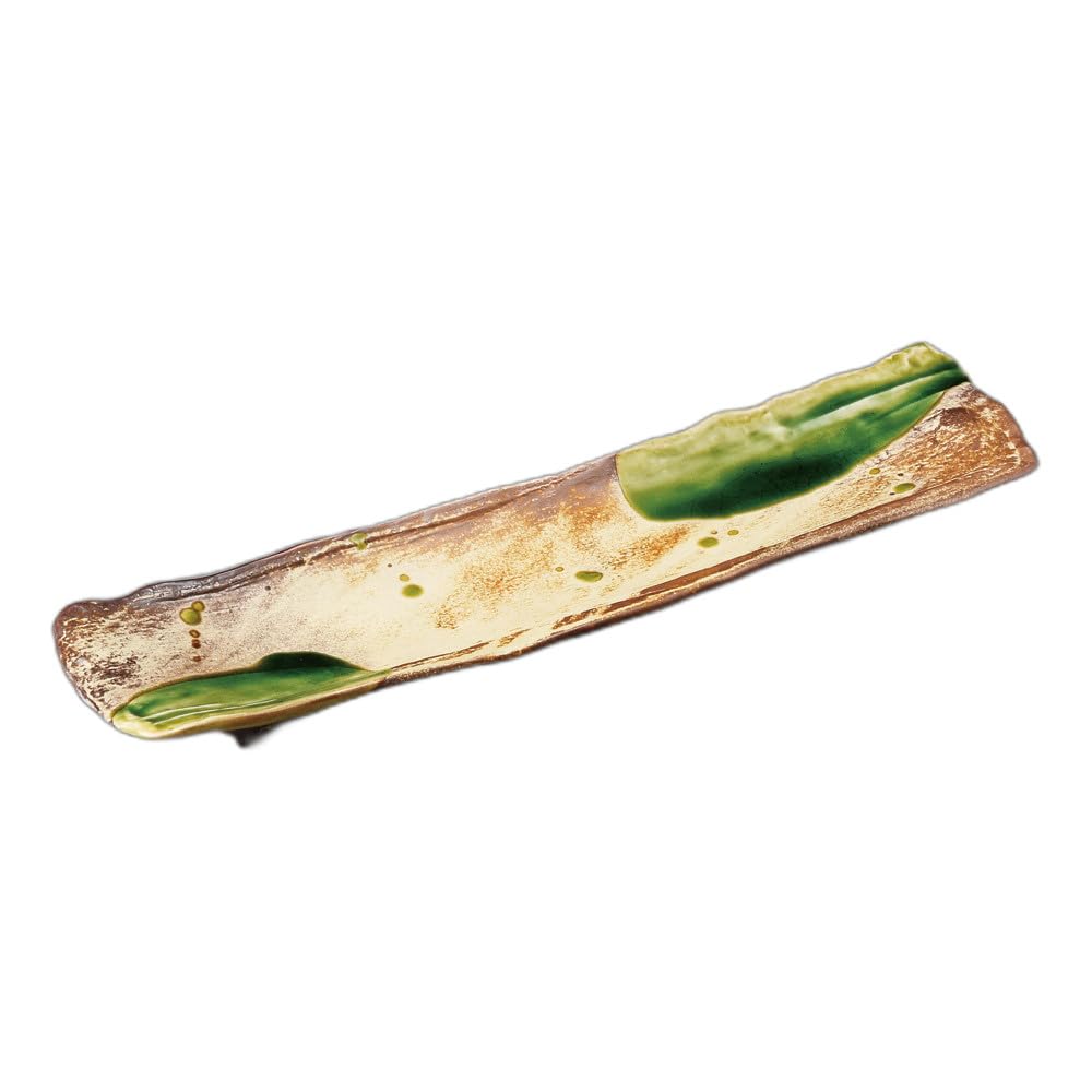 

Rust Glazed Hiwa Style Long Square Plate Long Plate 13.0 [41.3×10.1×3.3cm]