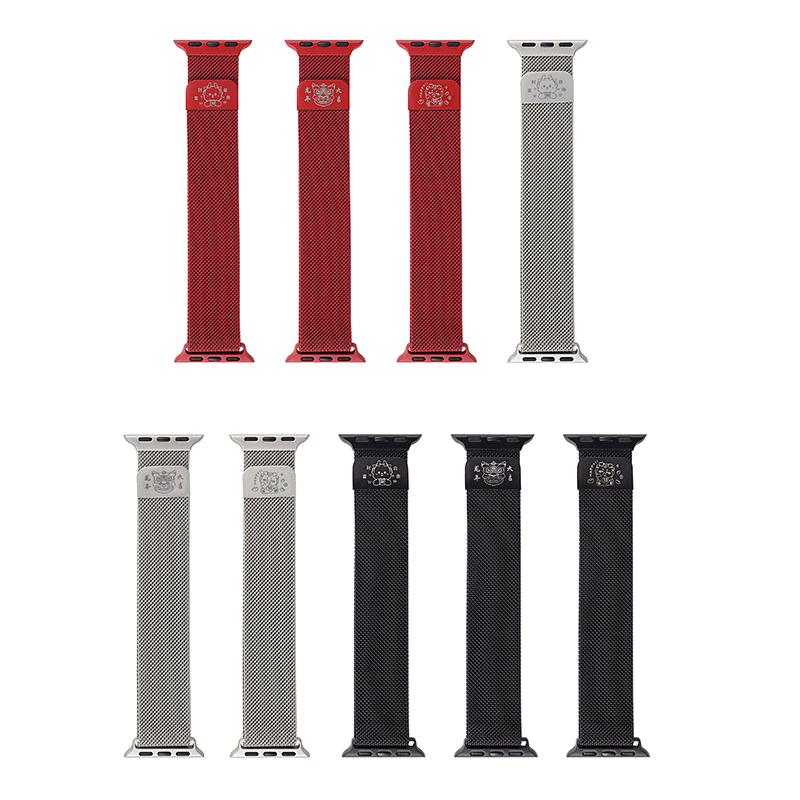 

Для Apple Watch серії 10 42 мм/9 8 7 41 мм/SE (2023) SE (2022) SE 6 5 4 40мм/3 2 1 38мм Міланський ремінець з нержавіючої сталі Starlight/Happy