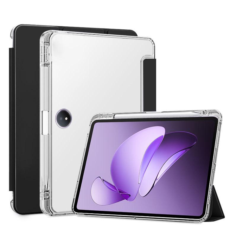 OppoPad3 Pro Magnetic Tri-Fold Case with Pen Slot - Silicone Full Wrap, Anti-Drop