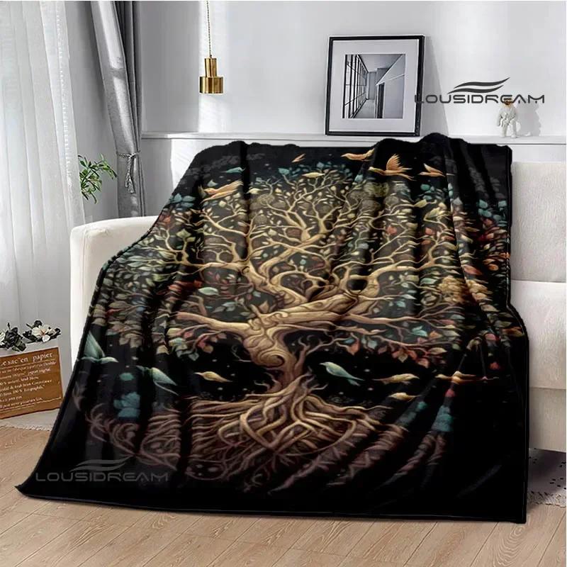 Tree of Life Printed Blanket Flannel Warm Blankets Soft and Comfortable Blanket Bed Linings Cubre Cama Birthday Gift