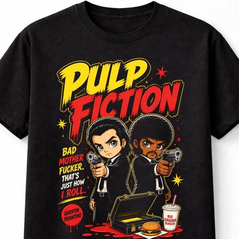 Pulp Fiction Jules Winnfield Vincent Vega Movie Unisex TShirt S