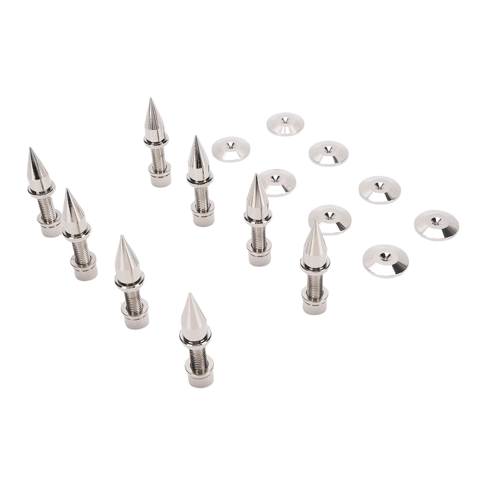 

Набор из 8 шт. подкладок-шипов для колонок, медные, регулируемые по высоте, элегантные ножки для поглощения вибраций колонок, серебристые для усилителя