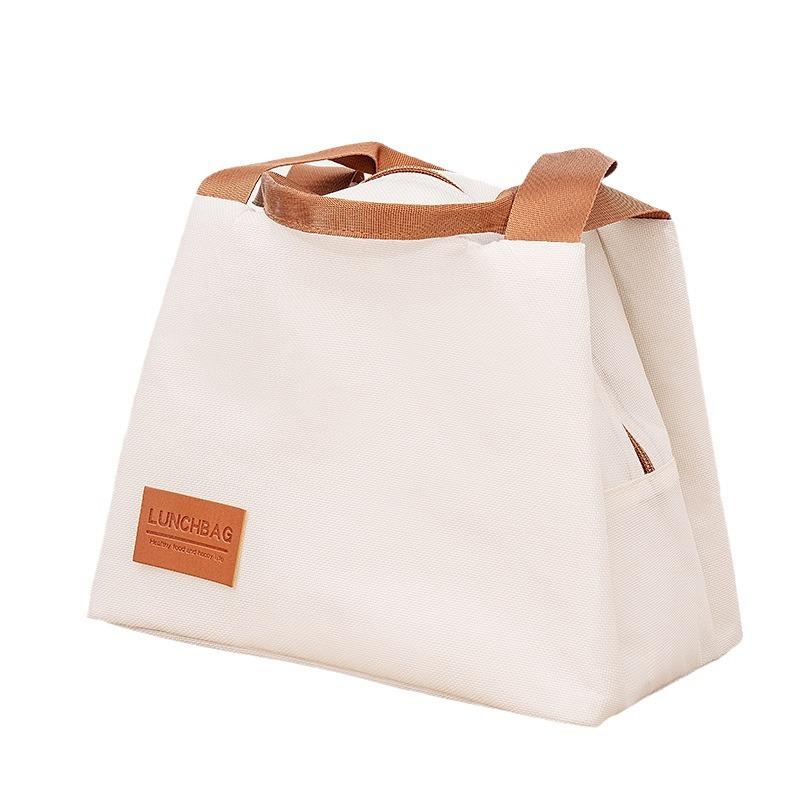 New Portable Insulation Bag Large Oxford Cloth Aluminum Foil Lunch Bag Simple Portable Fresh-keeping Picnic Lunch Bag