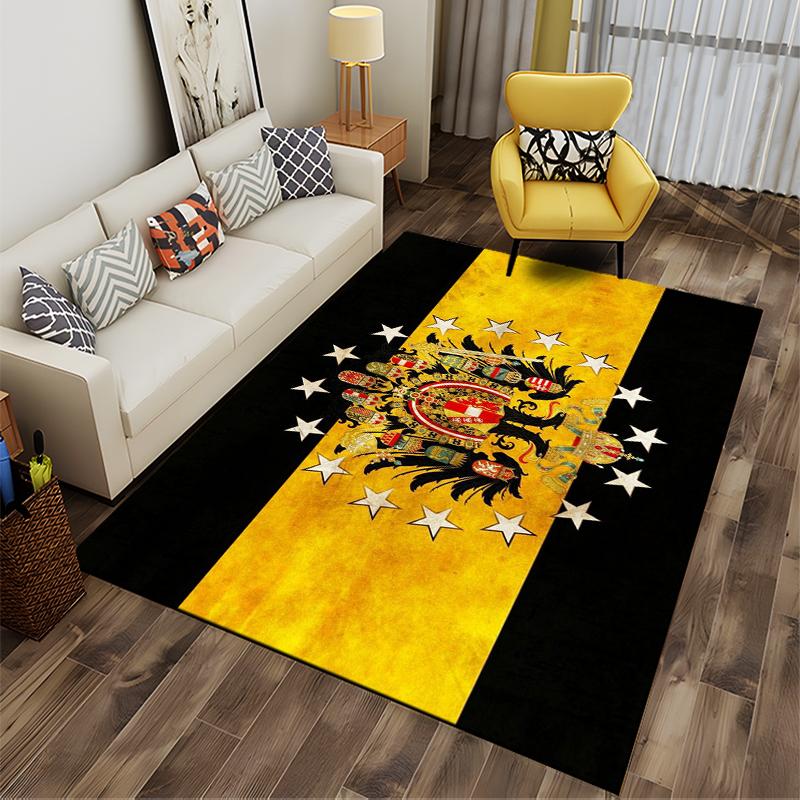Austrian Empire Emblem Design Rug Non-slip Rug Suitable for Living Room and Bedroom Sofas.