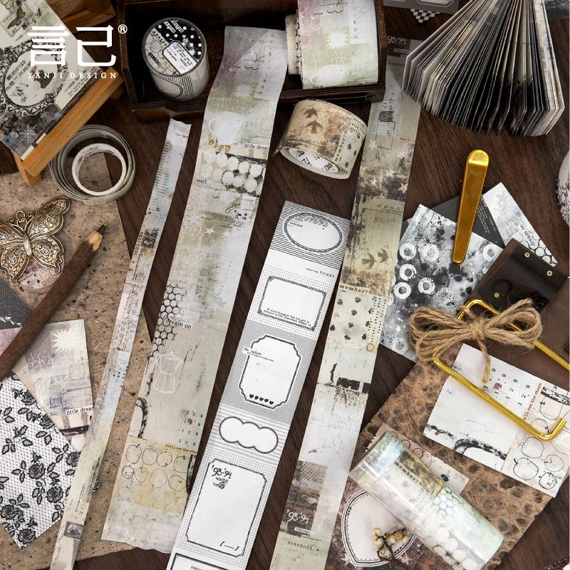 DIY Retro Washi Tape River Crossing Series: Mixed Pack for Journals, Collages & Sticky Notes