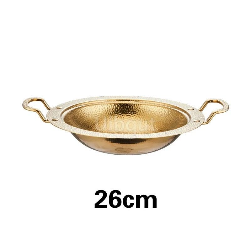 Golden Alcohol Single Person Small Hot Pot Lobster Basin Commercial Alcohol Stove Pot Hotpot Thickened Stainless Steel Dry Pots
