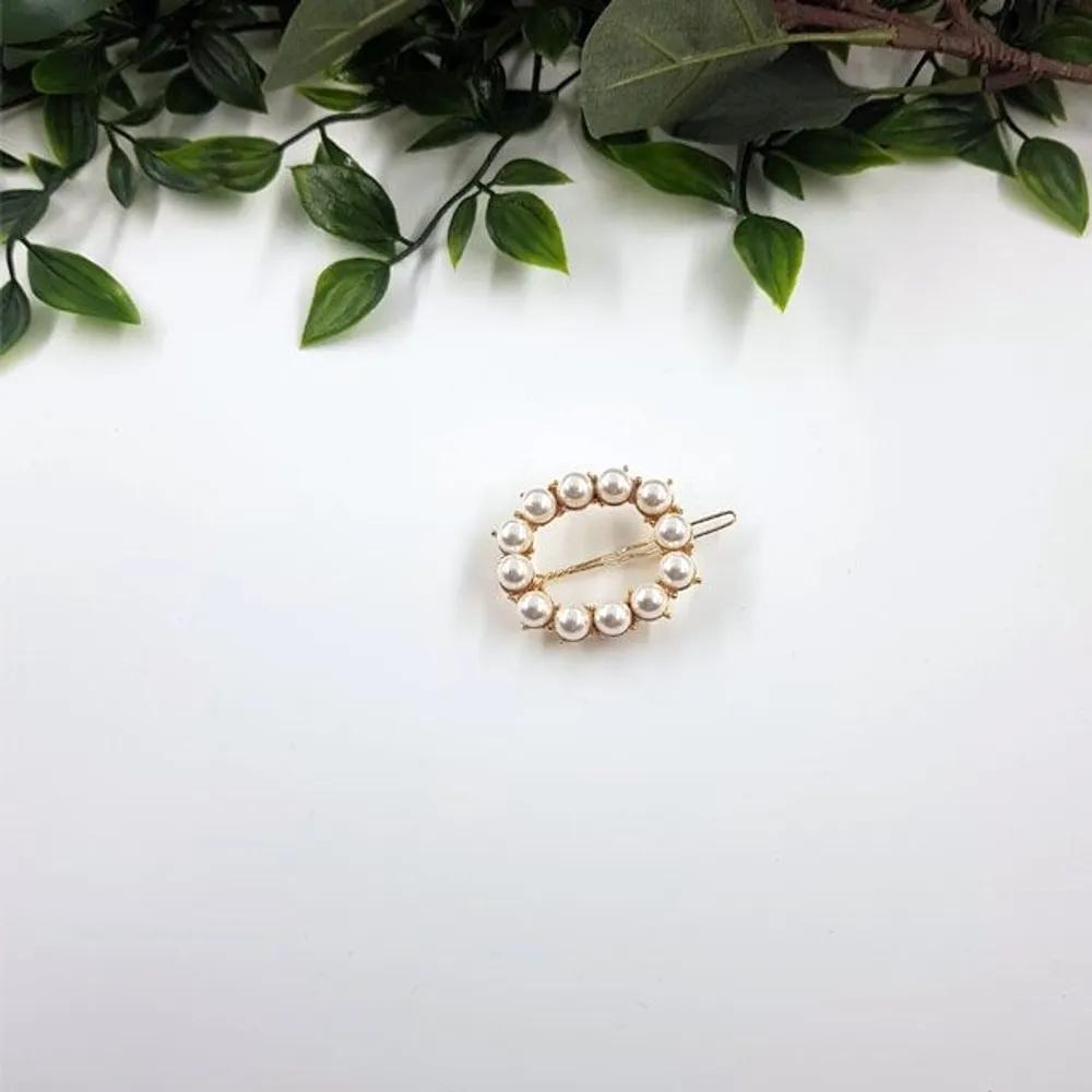 Round Pearl Hairpin Hair Clip Claw Clip