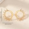 1 Pair Simple Sun Moon Design Stud Earring for Women