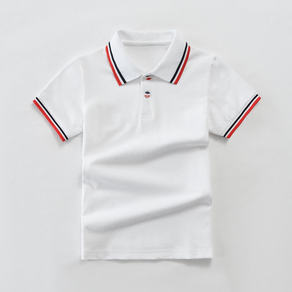 Children's School Uniforms: Boys' and Girls' Summer Polo Shirts, Short-Sleeved T-Shirts, Sizes 110-190