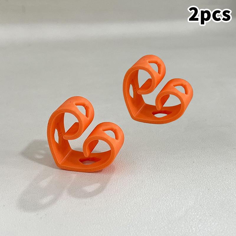 

2Pcs Heart-Shaped Reusable Chopsticks Helpers Training Kids Non-Slip Chopstick Hinges Connector Portable Practice Chopsticks Aid помаранчевий