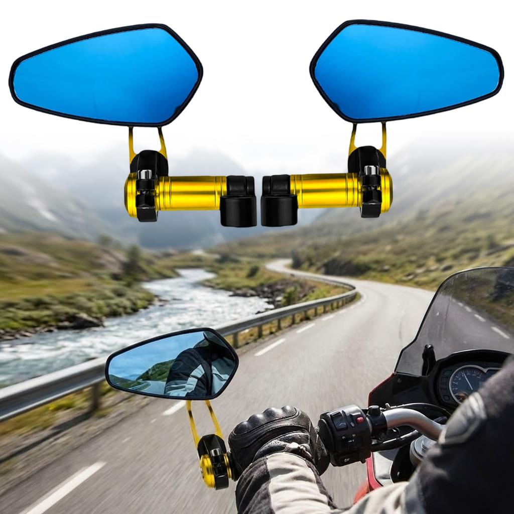 Anti Glares Motorcycle Rearview Mirror Broad Field Of View Shockproof Construction Easy Mounting