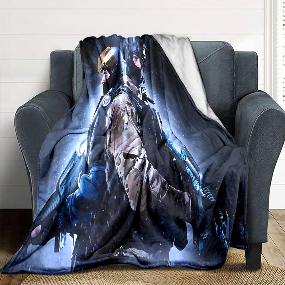 1pc Blanket - C-Counter strike2 CS2 Print Design,Lightweight Blanket for Sofa,Bed- Soft &Warm,Gift for All Seasons