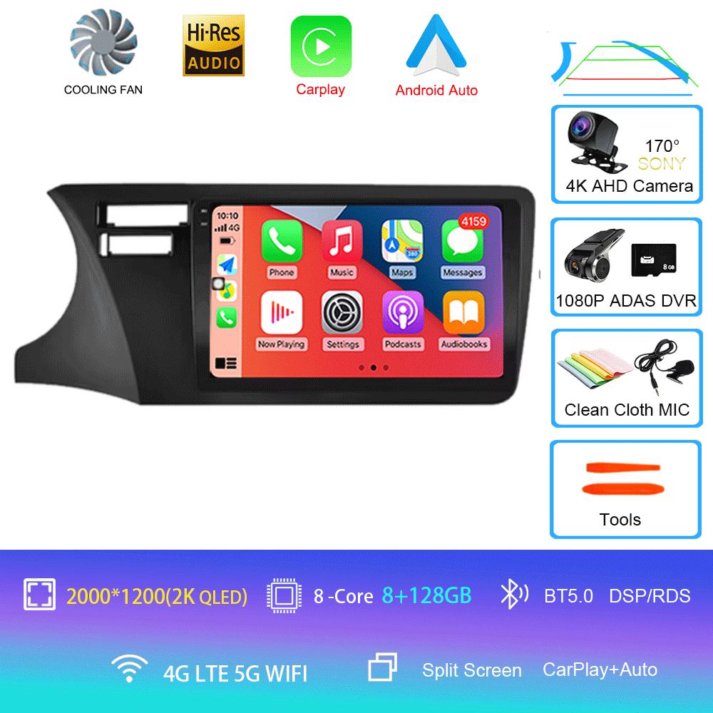 For Fit Honda City 2014 2015 2016 2017 Multimedia Stereo Android 14 Car Radio DVD Video Player Navigation GPS Left Hand Driving