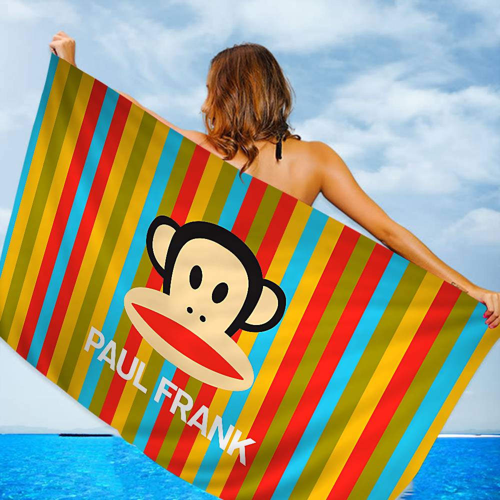 Fashion P-Paul Frank Microfiber Blanket Quick Drying Beach Towels Oversized Printing Super Absorbent Pool Towel Blanket
