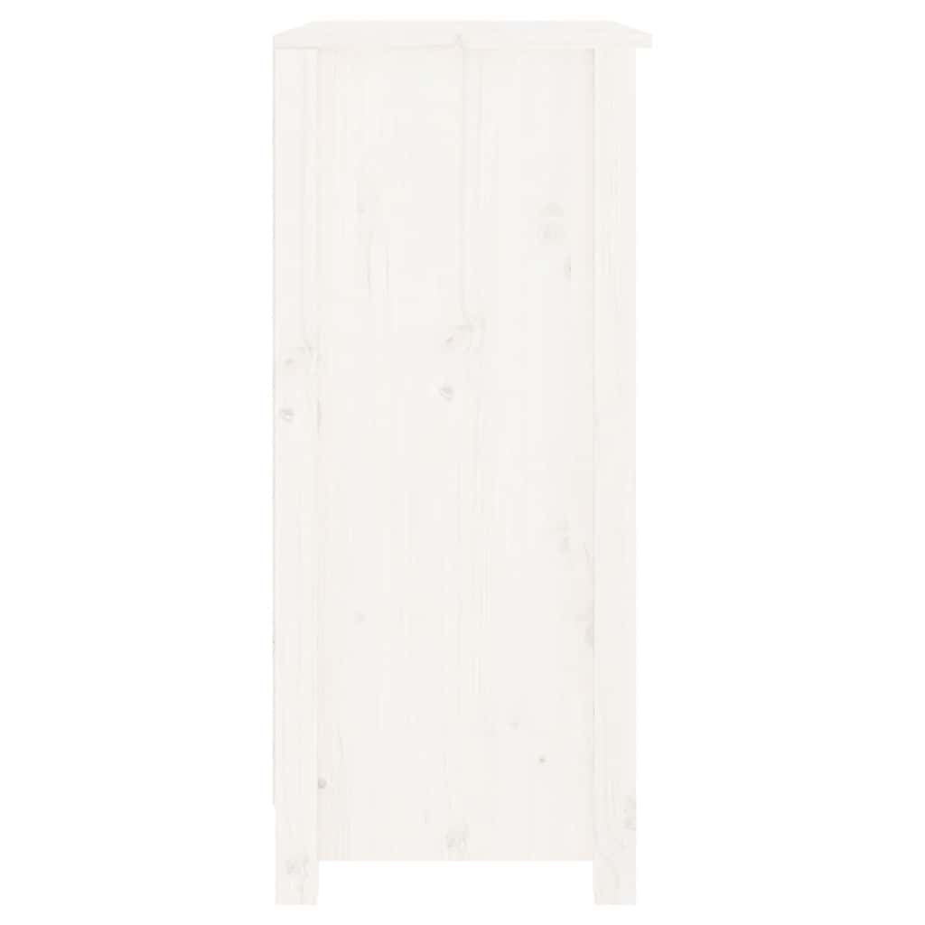 Vidaxl Armario, Blanco, 70x35x80 Cm, Madera Maciza de Pino