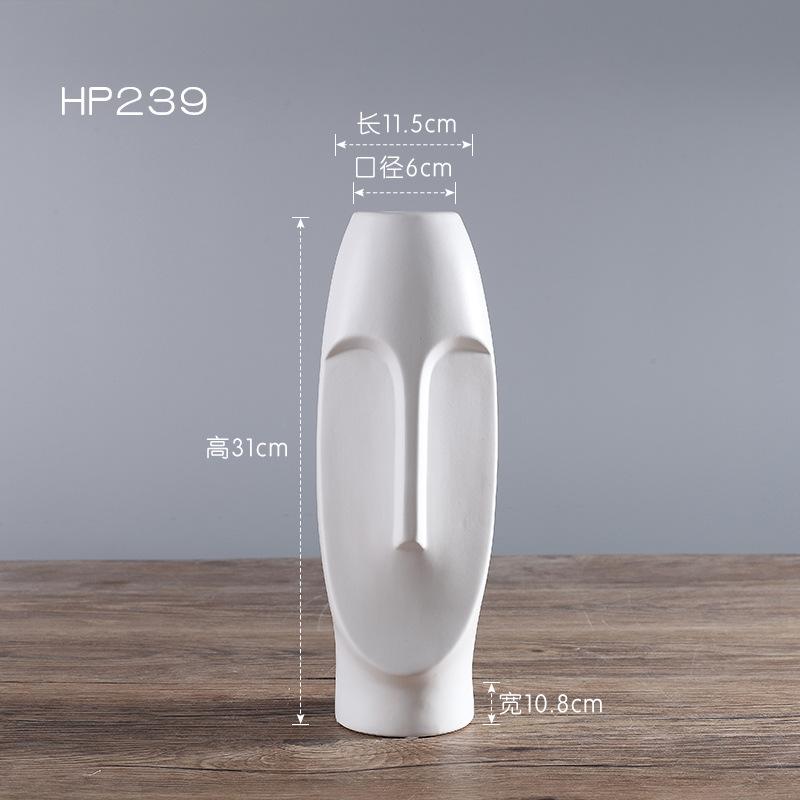 Ceramic vase Nordic style desktop ornaments Decoration of living room wine cabinet Hydroponic vase Home decoration accessories