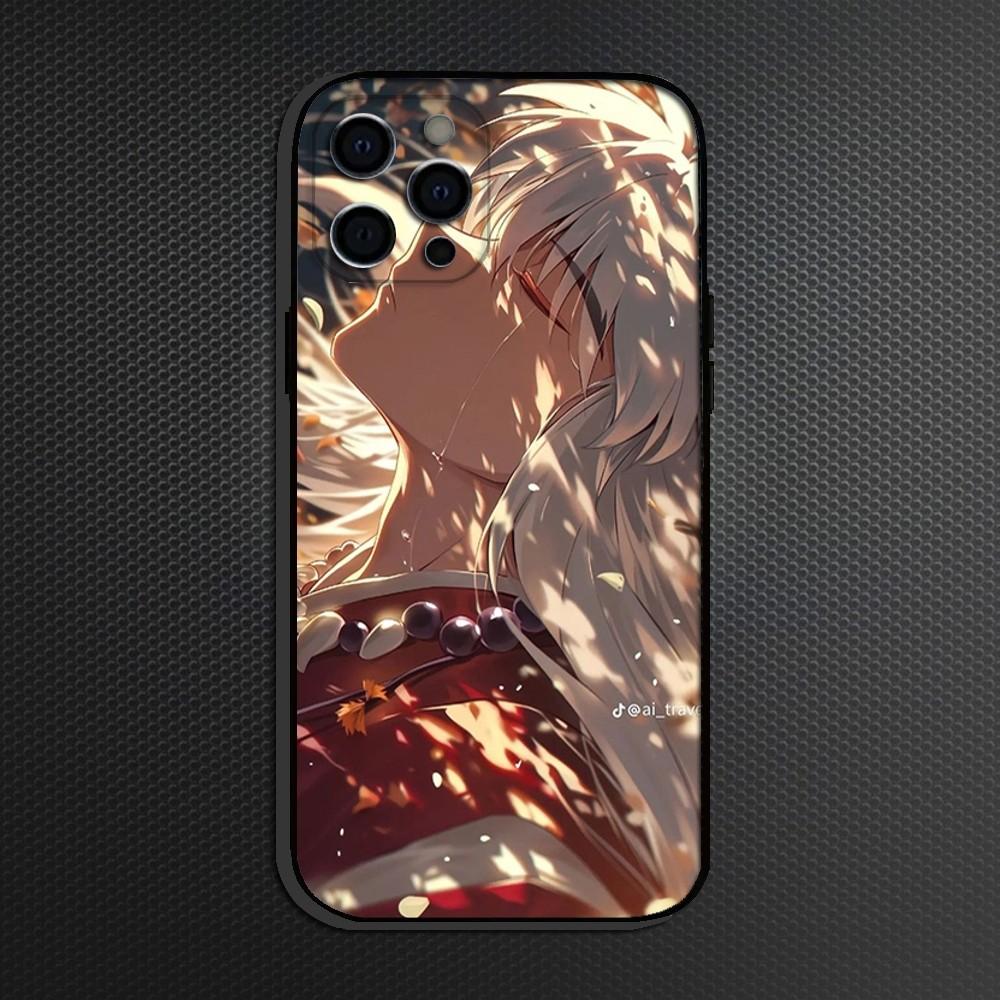 Inuyasha Anime Comics Phone Case For iPhone 16,15,14,13,12,11 Plus,Pro Max,XS,X,XR,SE Soft Silicone Black Cover