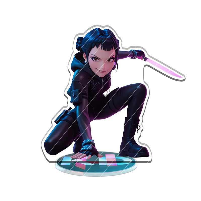 Kawaii K-Pop Demon Hunters Anime Zoe Rumi Mira Saja Boys Superstar Acrylic Surroundings Standing Sign 15Cm Desktop Ornaments