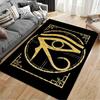 Eye of Horus Symbol On Black Background Non-slip Rug Suitable for Living Room and Bedroom Sofas