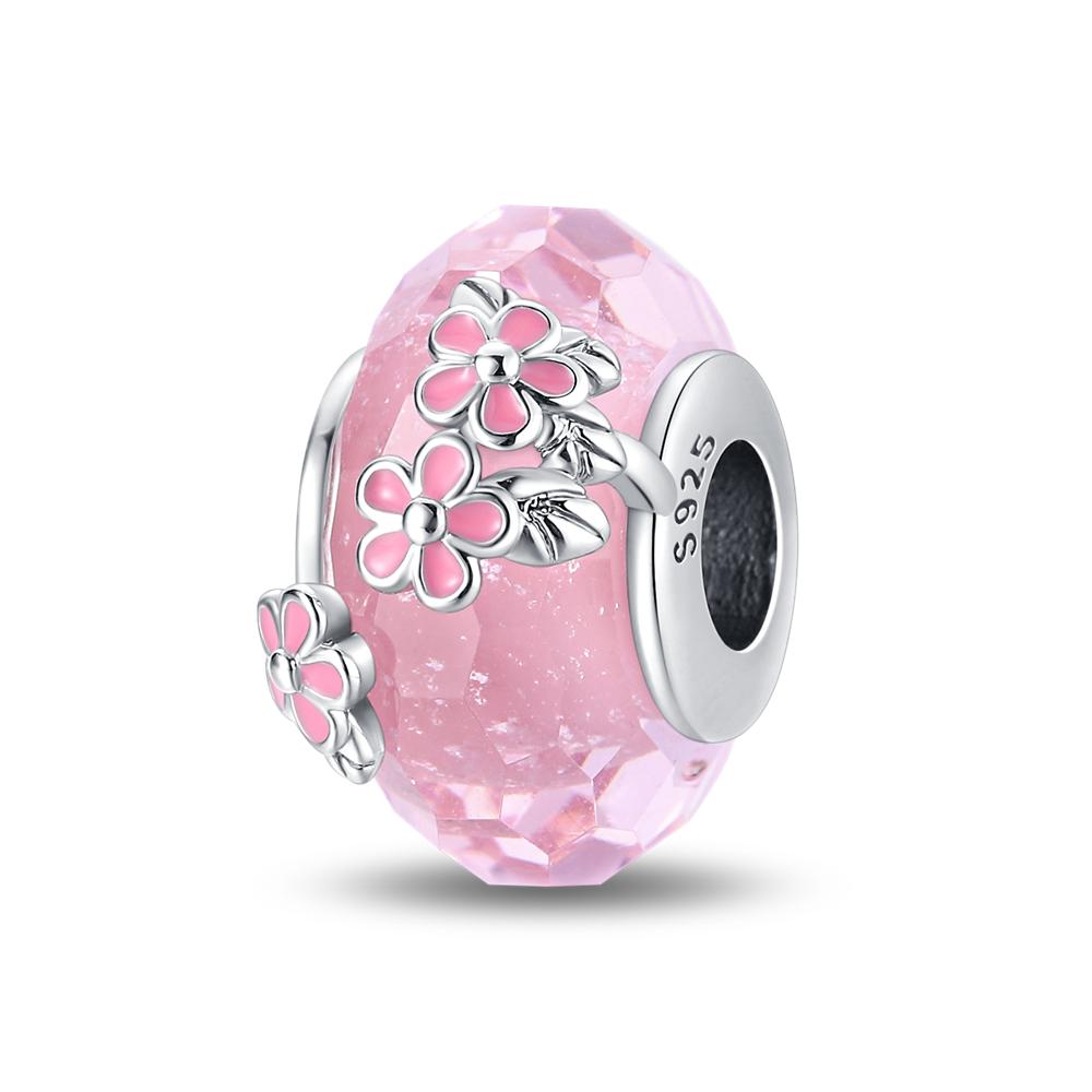 925  Silver Box of Strawberries Charms Pendant with Cubic Zirconia,Fit DIY Bracelet Necklace Gift for Her,Colgante Plata