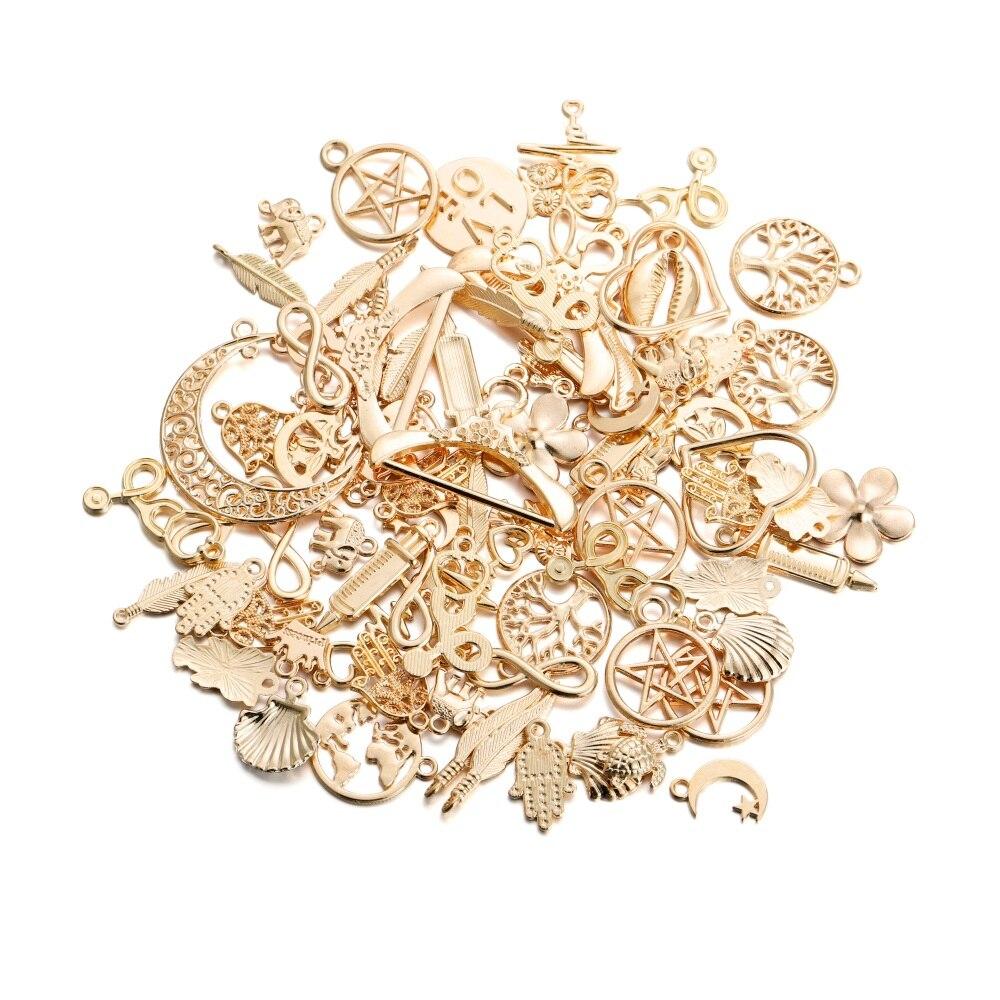 30-100 bucăți frunze floare 10 stil 3D farmece inimă animal bricolaj brățară pandantiv colier pentru bijuterii accesorii accesorii