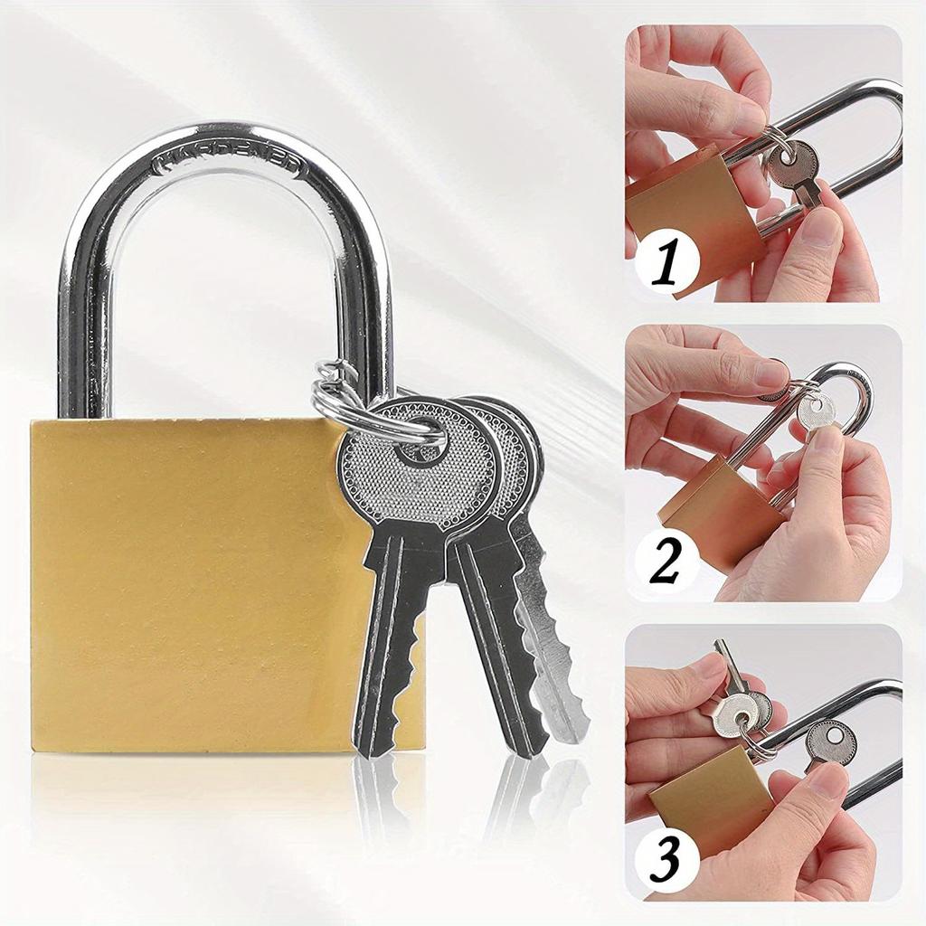 1PC Lock 32mm/0.96inch Padlock for Travel Bag, Gym Locker Padlock with Keys