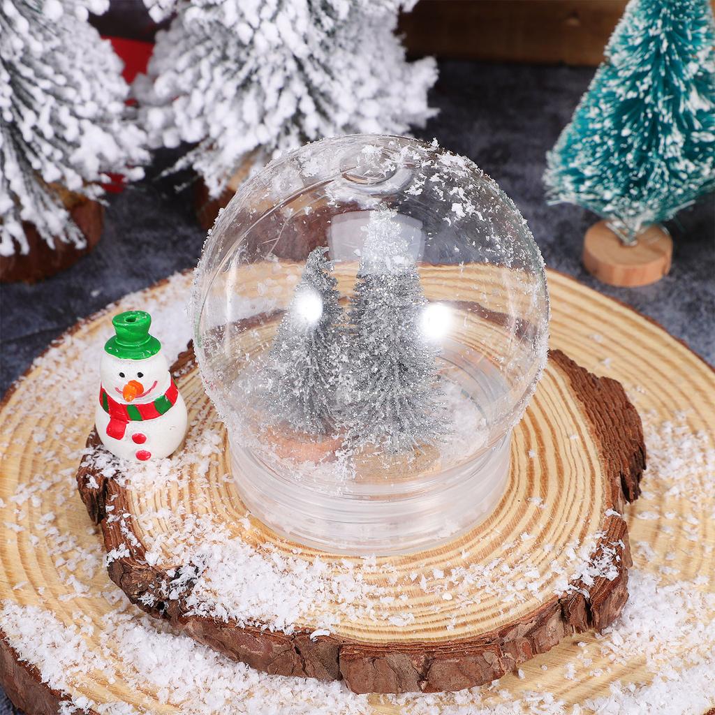Empty Christmas Snow Globe Transparent Water Balloon Globe With Lid Clear Cookie Container Home Storage Empty Multi-Functional