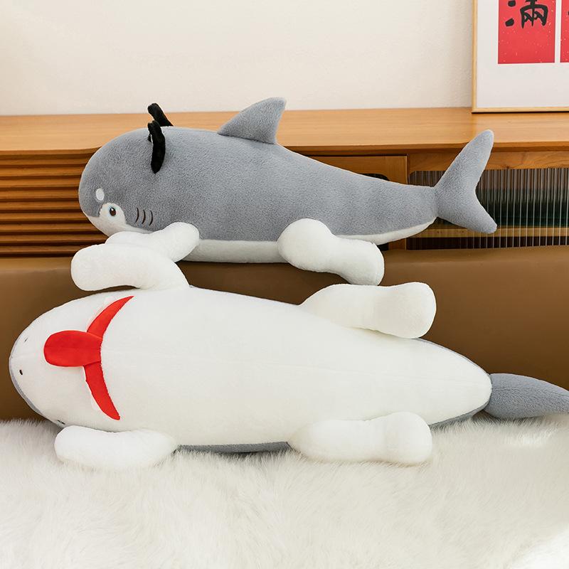 Ocean Series Great White Shark Plush Toy - Family Ornament, Bedtime Companion, Pillow Gift for Girls