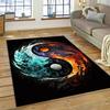 Yin og Yang 3D Naturaliser Kinesisk Tai Chi Teppe for Hjem Stue Soverom Sofa Dørmatte Dekor, Lekeområde for Barn Sklisikker Matte