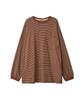 Baniswimeonteu Pocket Stripe Supersize Long Sleeve T-Shirt_Brown