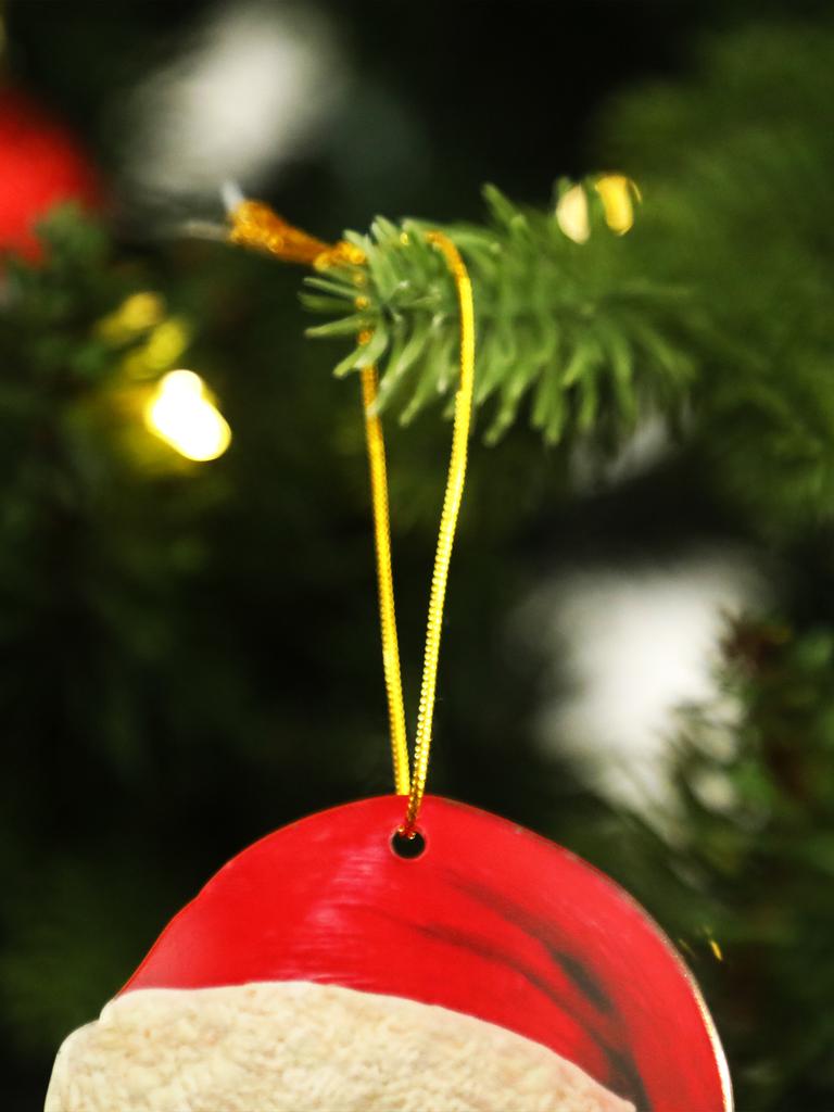 Halloween Christmas Skull Ornament with Santa Hat, Gothic Hanging Decoration, Festive Xmas Tree Decor Pendant for Home & Party