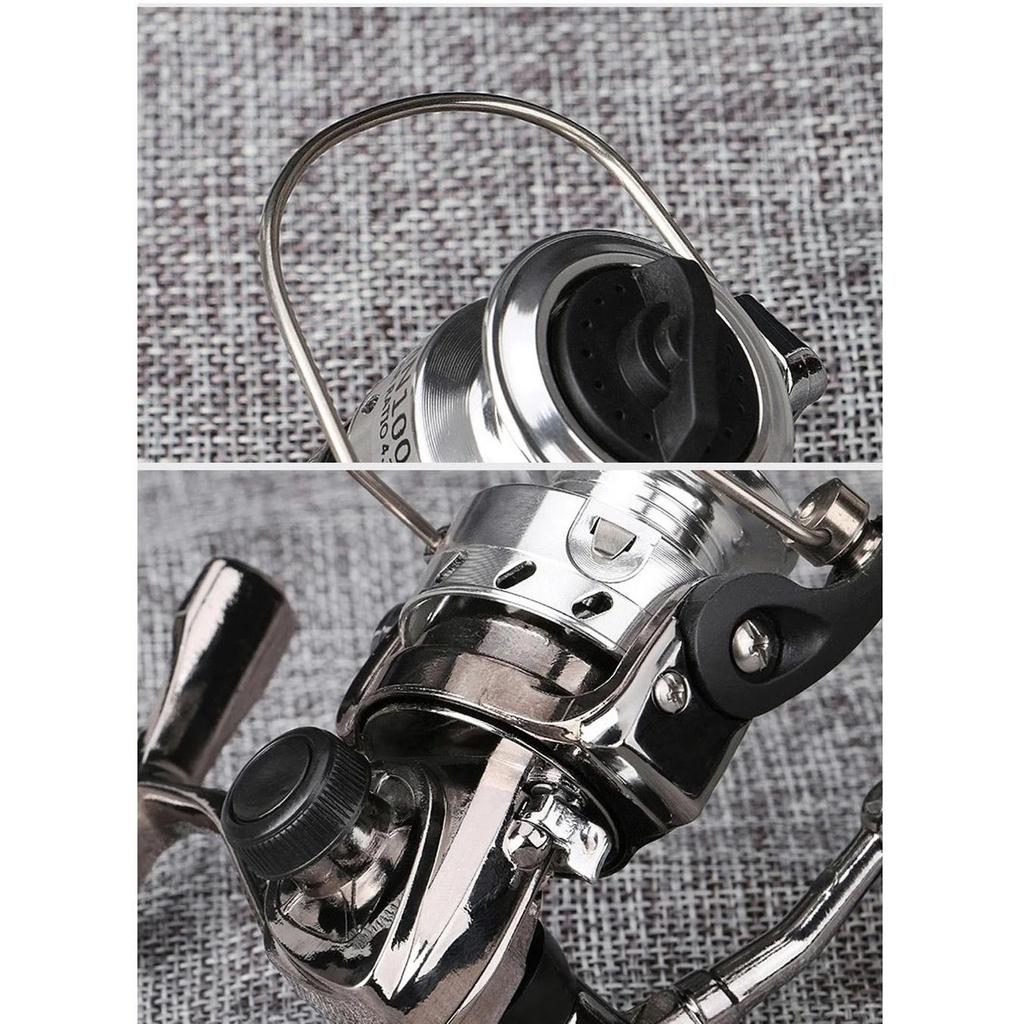 Power All Metal Mini Spinning Fishing Reel High Speed 4.3:1 Coil Left/Right Hand for Boat Rock Ice Fishing Lure Ultralight Wheel
