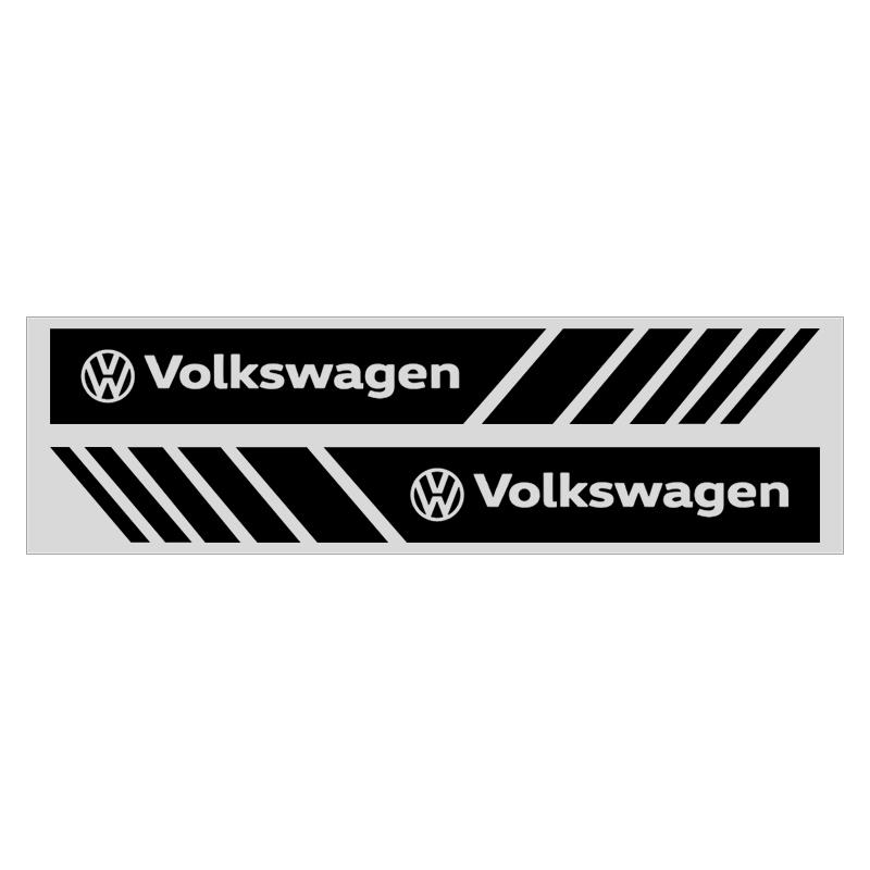 2Pcs Car Stripe Stickers Rearview Mirror Reflective Vinyl Decals Decoration For Volkswagen Passat Polo Golf Beetle Caddy T5 Up Eos Tiguan SkodaA5
