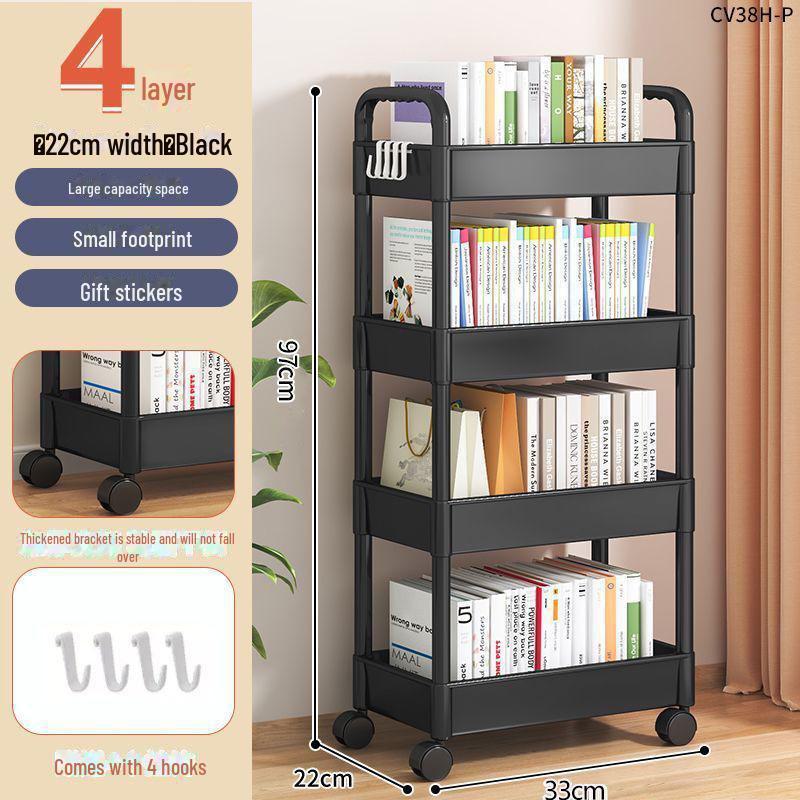 Multi-Layer Mobile Storage Rack for Baby Snacks and Bathroom Essentials