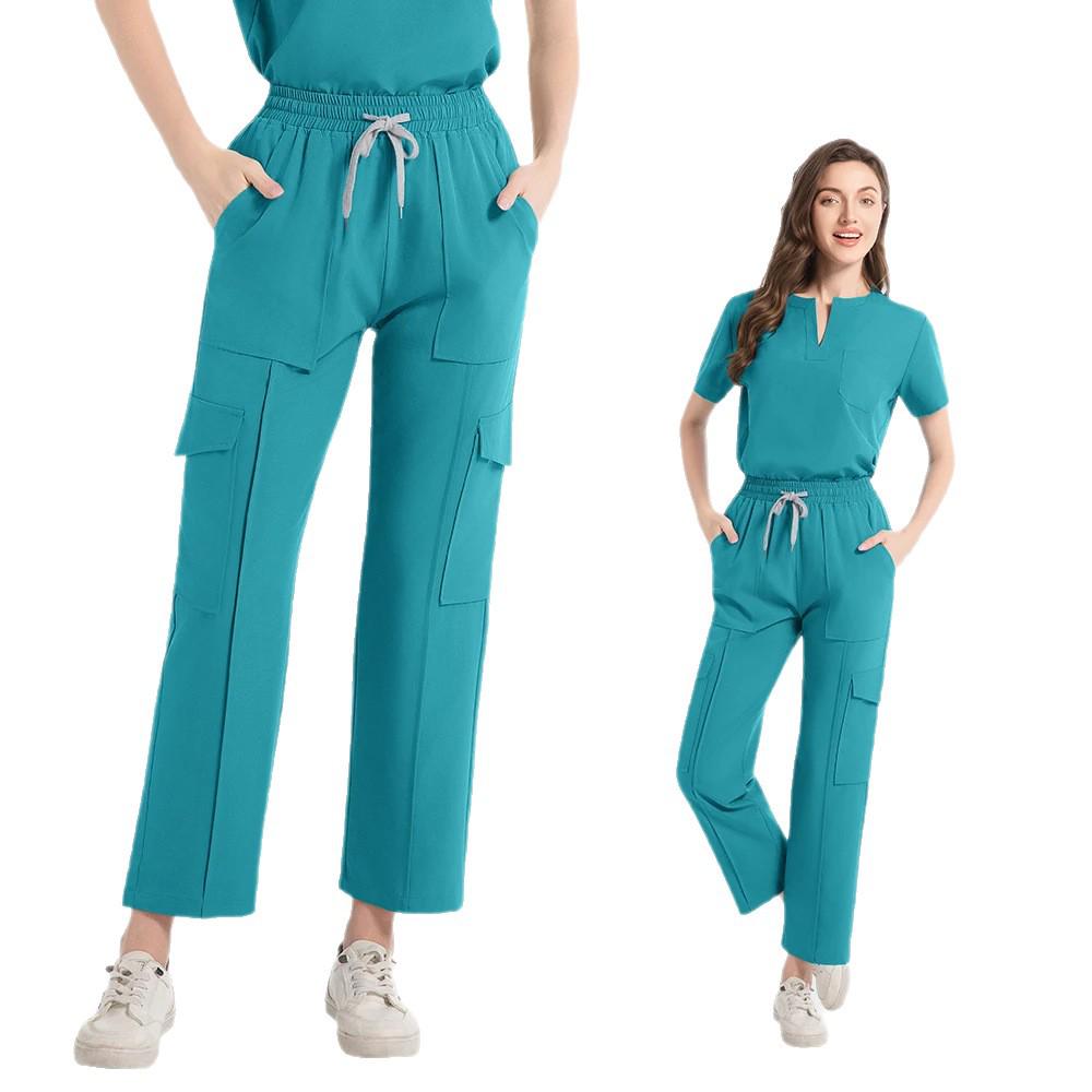 Women's Multi-pocket Medical Scrub Suit - Nurse/Doctor Uniform