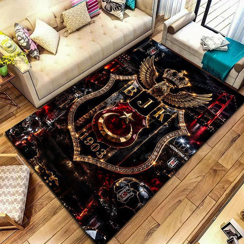 Besiktas Gymnastics Club Carpet Rug for Living Room Bedroom Home Sofa Decoration,Kids Play Non-slip Floor Mat