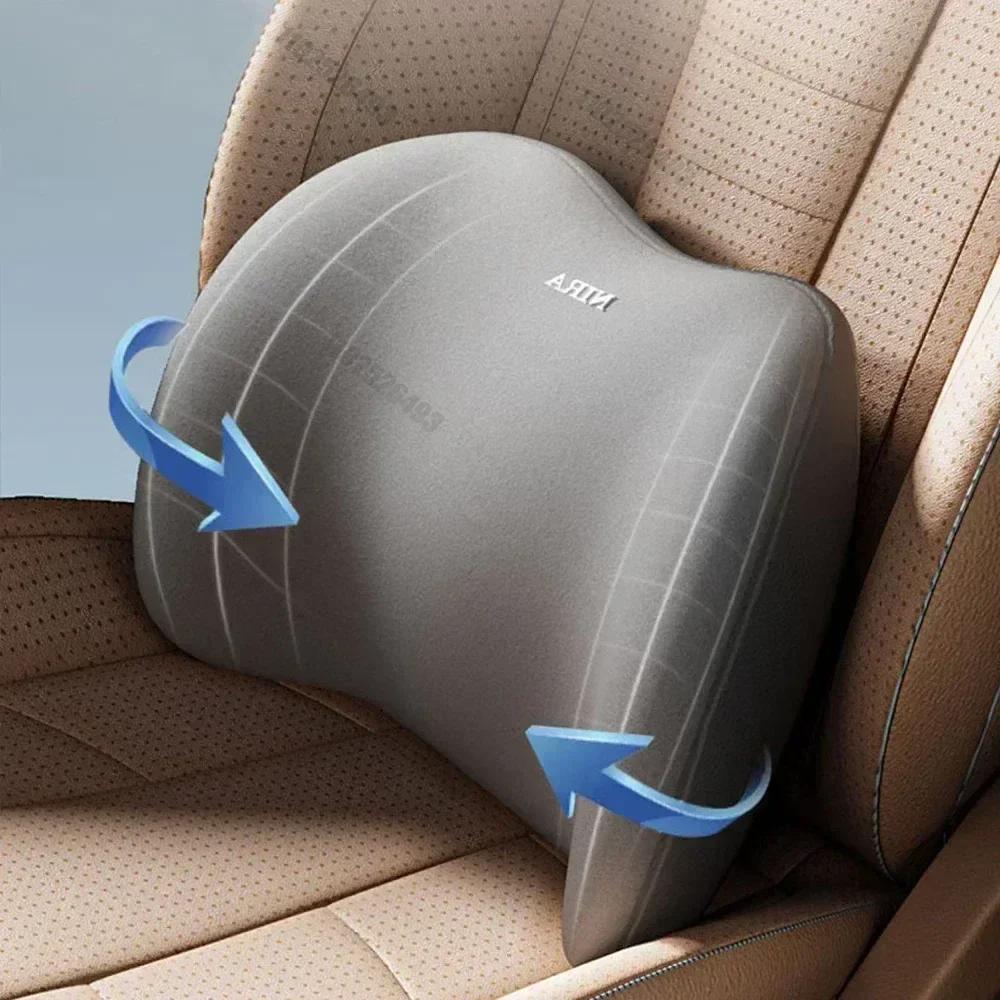 Car Headrest Cervical Spine Neck Support Pillow and Waist Support Pillow Set. Designed with Premium Memory, Our Car Memory